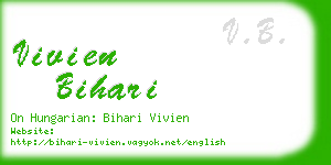 vivien bihari business card